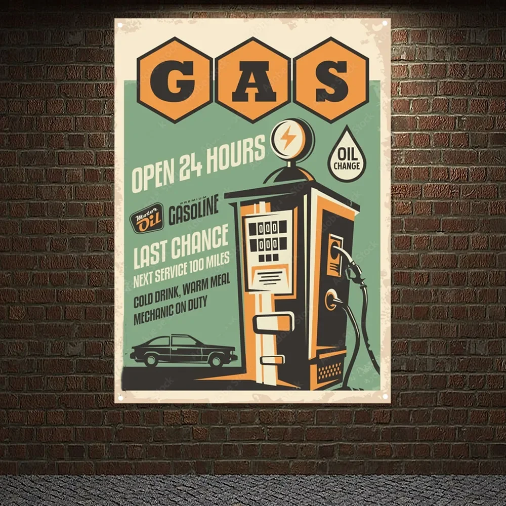 Gas Station OPEN 24 HOURS Vint - Auto Repair Shop Open 评论和价格