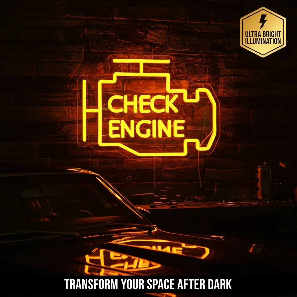 Check Engine  Neon LED Light – - Auto Repair Shop Open 评论和价格