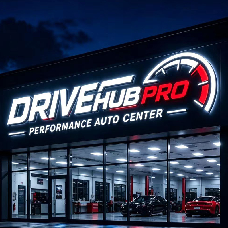 3D Custom LED Illuminated Lett - Auto Repair Shop Logo Design 评论和价格